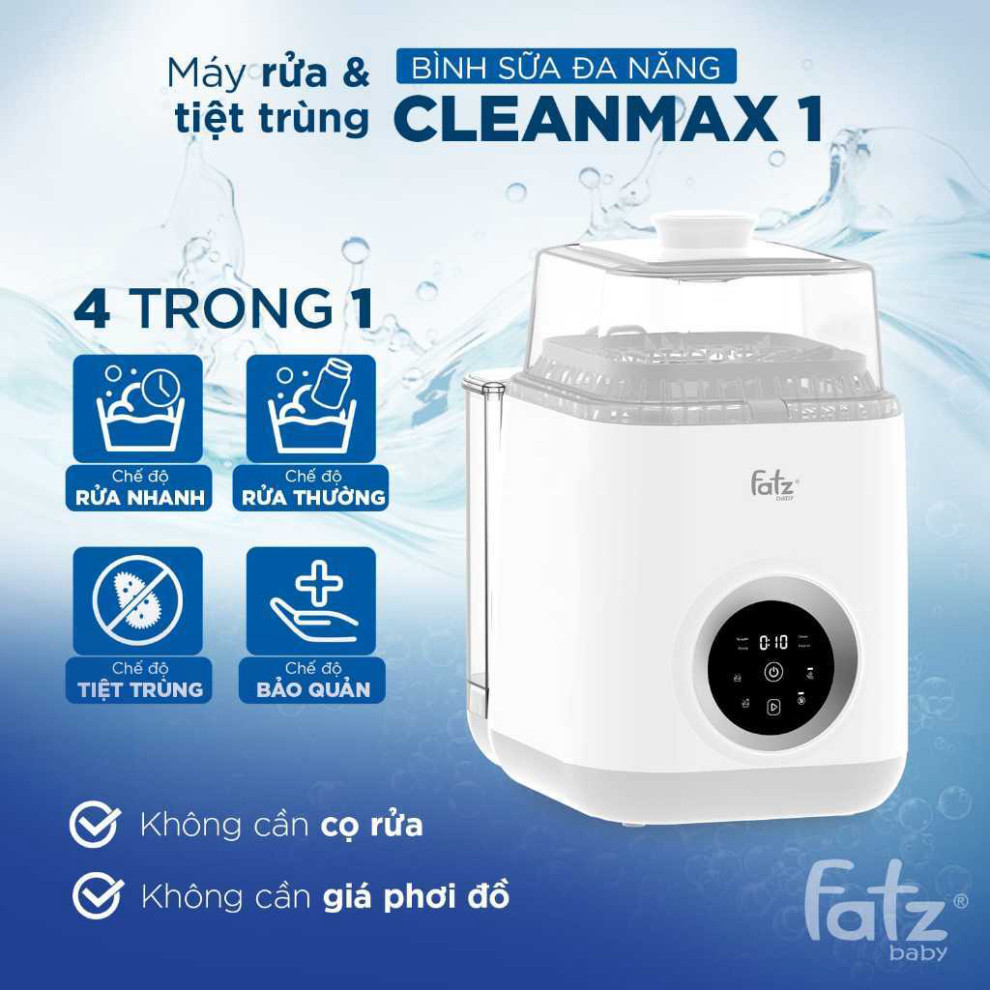 Máy rửa và tiệt trùng bình sữa đa năng Fatz Baby Cleanmax 1 FB8801MZ - Cleanmax 2 FB8802MZ