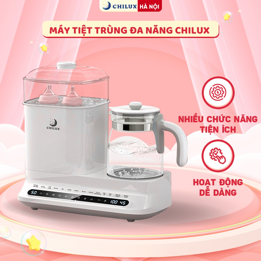 Máy tiệt trùng bình sữa, sấy khô, hâm sữa đa năng CHILUX C1