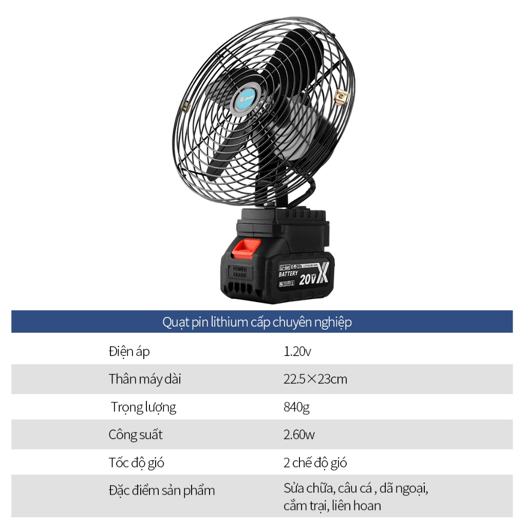 Quạt tích điện Tonnifu chất liệu thép sơn tĩnh điện